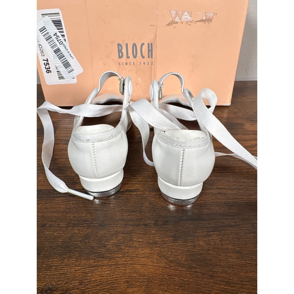 Bloch Annie Tyette White Tap Shoes S0350T Girls Kids Size 6M Mary Jane Ribbon - Picture 4 of 6